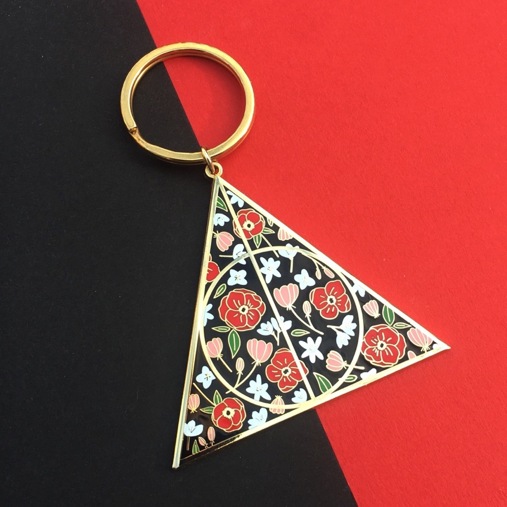 Harry Potter Deathly Hallows Enamel Keychain